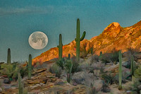 Moonset in the Catalinas