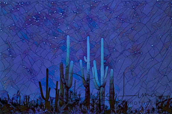 Stained Glass Night Over Sabino Canyon